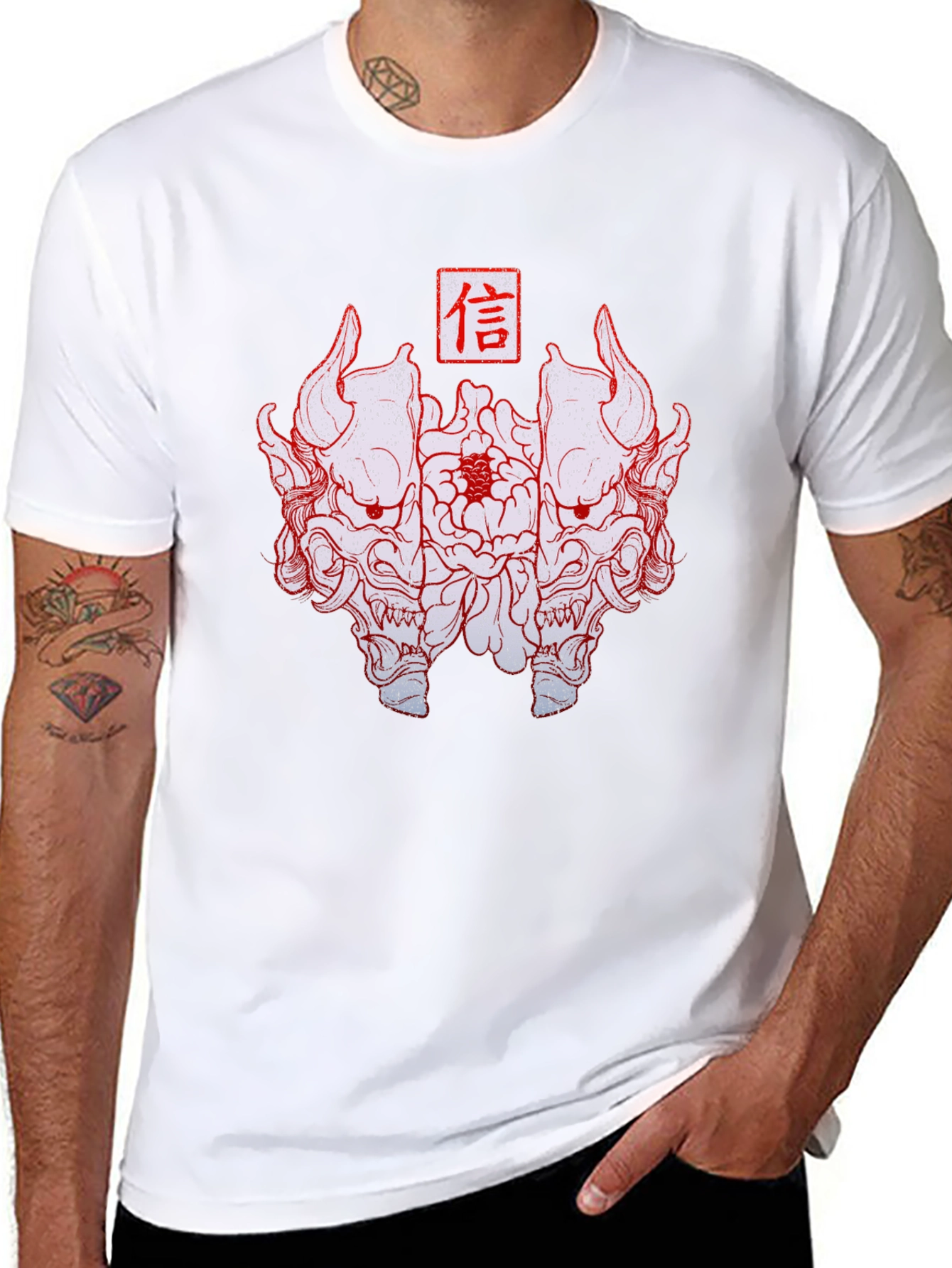 Japanese Oni Mask Graphic Tee