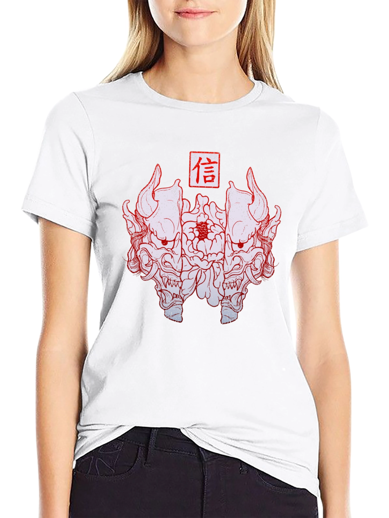 Japanese Oni Mask Graphic Tee