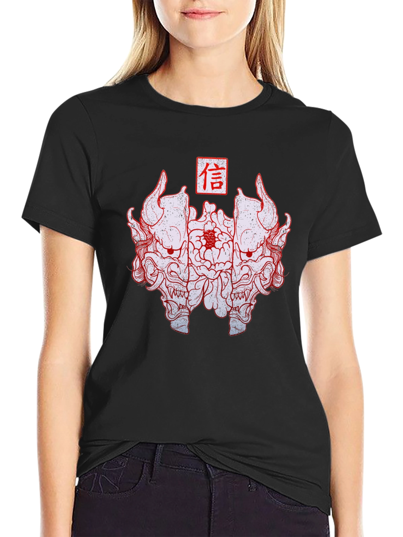 Japanese Oni Mask Graphic Tee