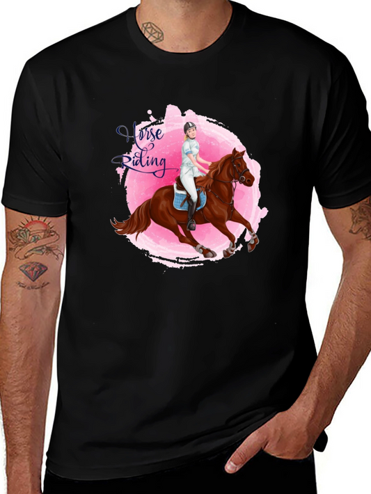 Horse Riding Graphic Tee - Equestrian Style