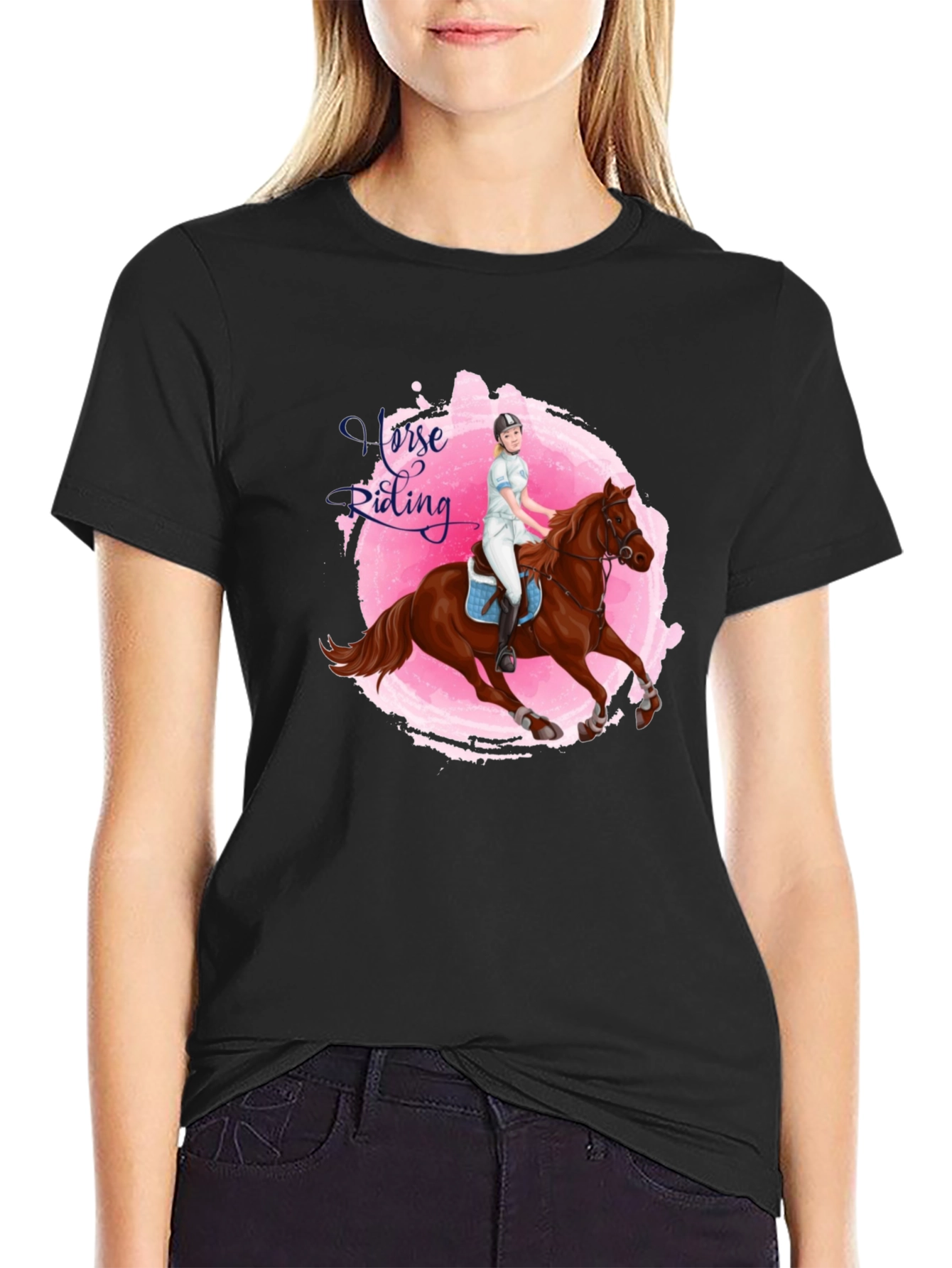 Horse Riding Graphic Tee - Equestrian Style