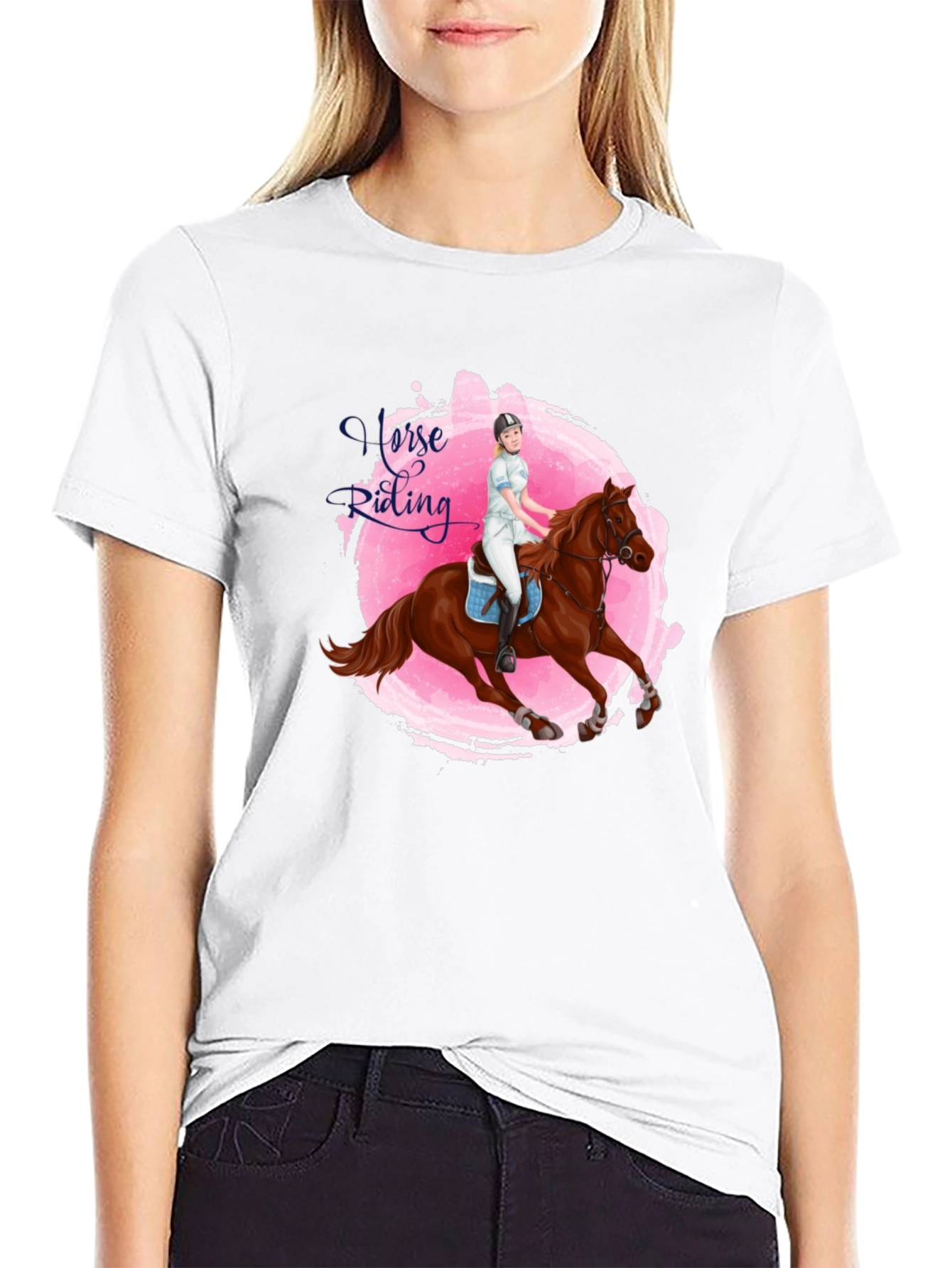 Horse Riding Graphic Tee - Equestrian Style