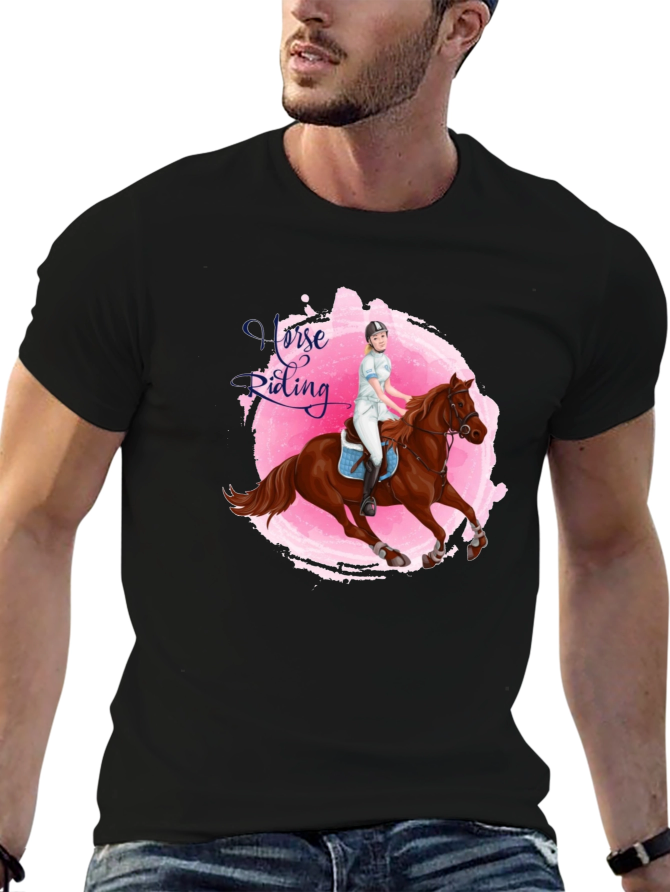 Horse Riding Graphic Tee - Equestrian Style