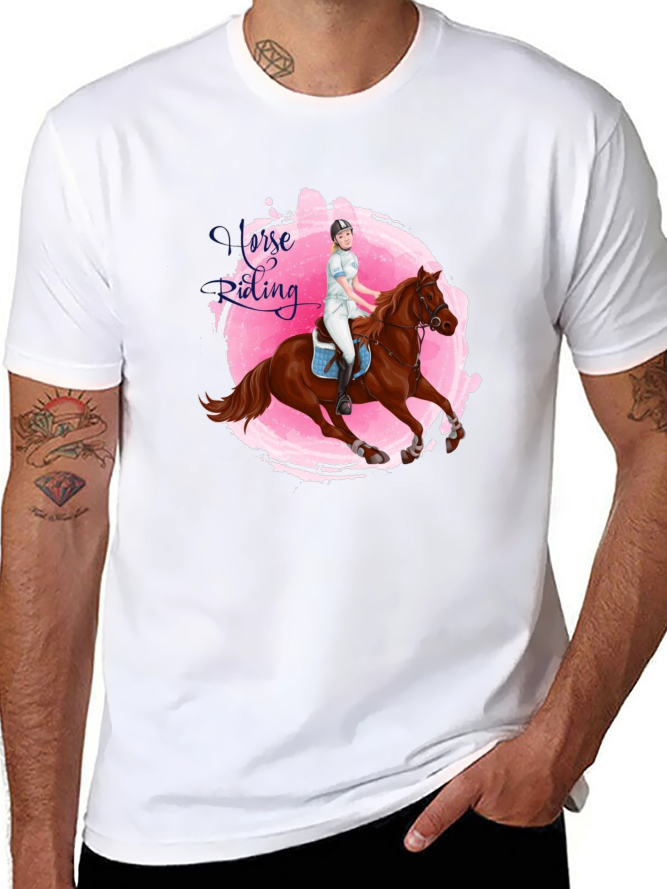 Horse Riding Graphic Tee - Equestrian Style