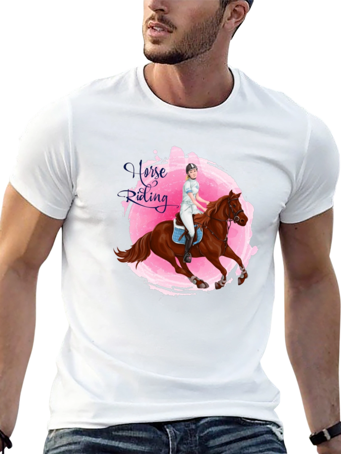 Horse Riding Graphic Tee - Equestrian Style