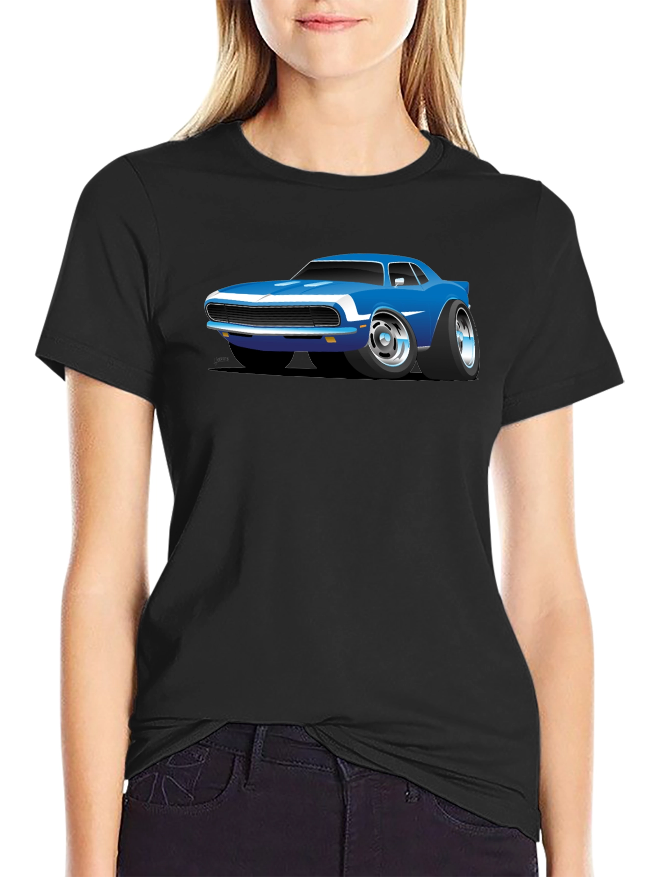 Cartoon Car Graphic T-Shirt