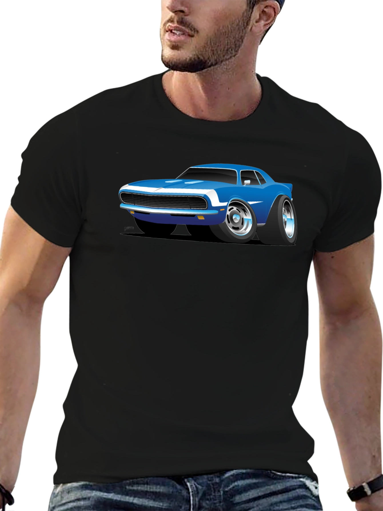 Cartoon Car Graphic T-Shirt