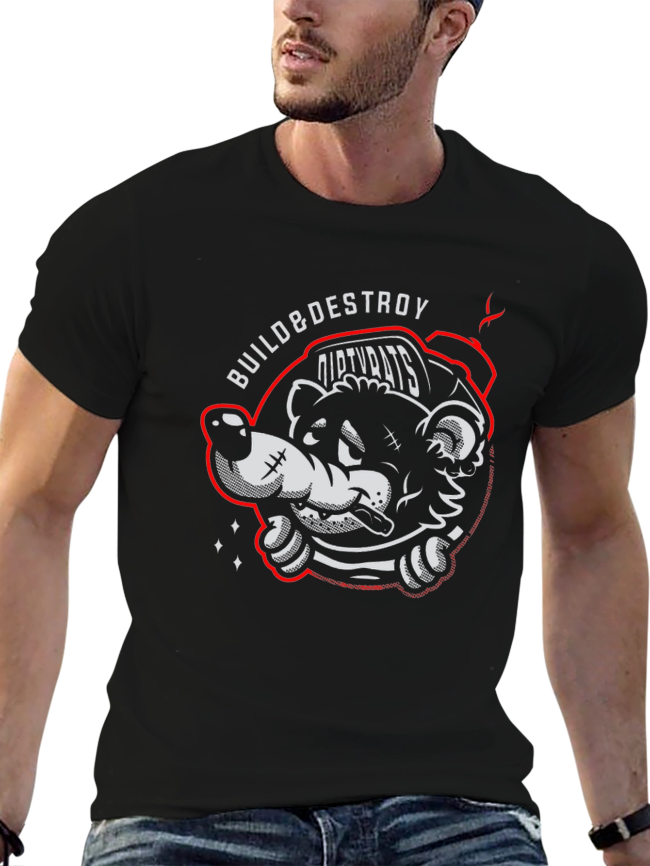 Build & Destroy Dirty Rats Graphic T-Shirt