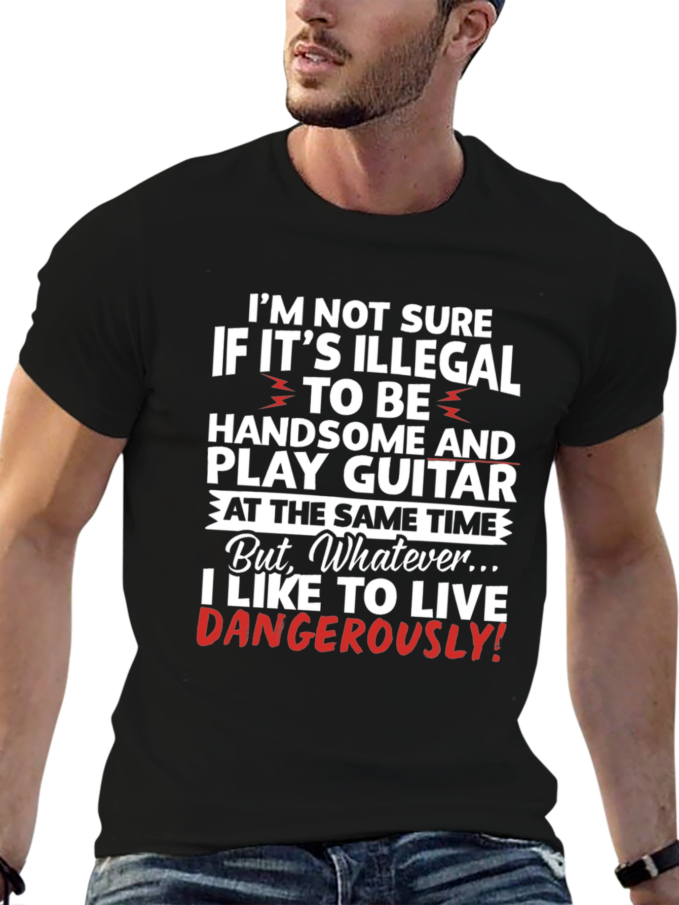 Handsome Guitar Player T-Shirt