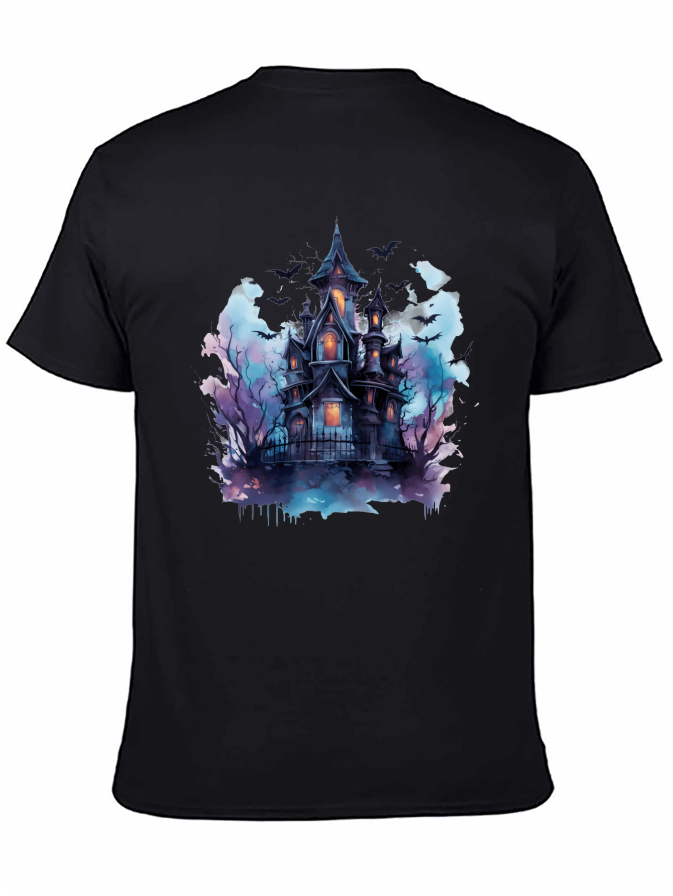 Spooky Haunted House Graphic Tee - Halloween Shirt