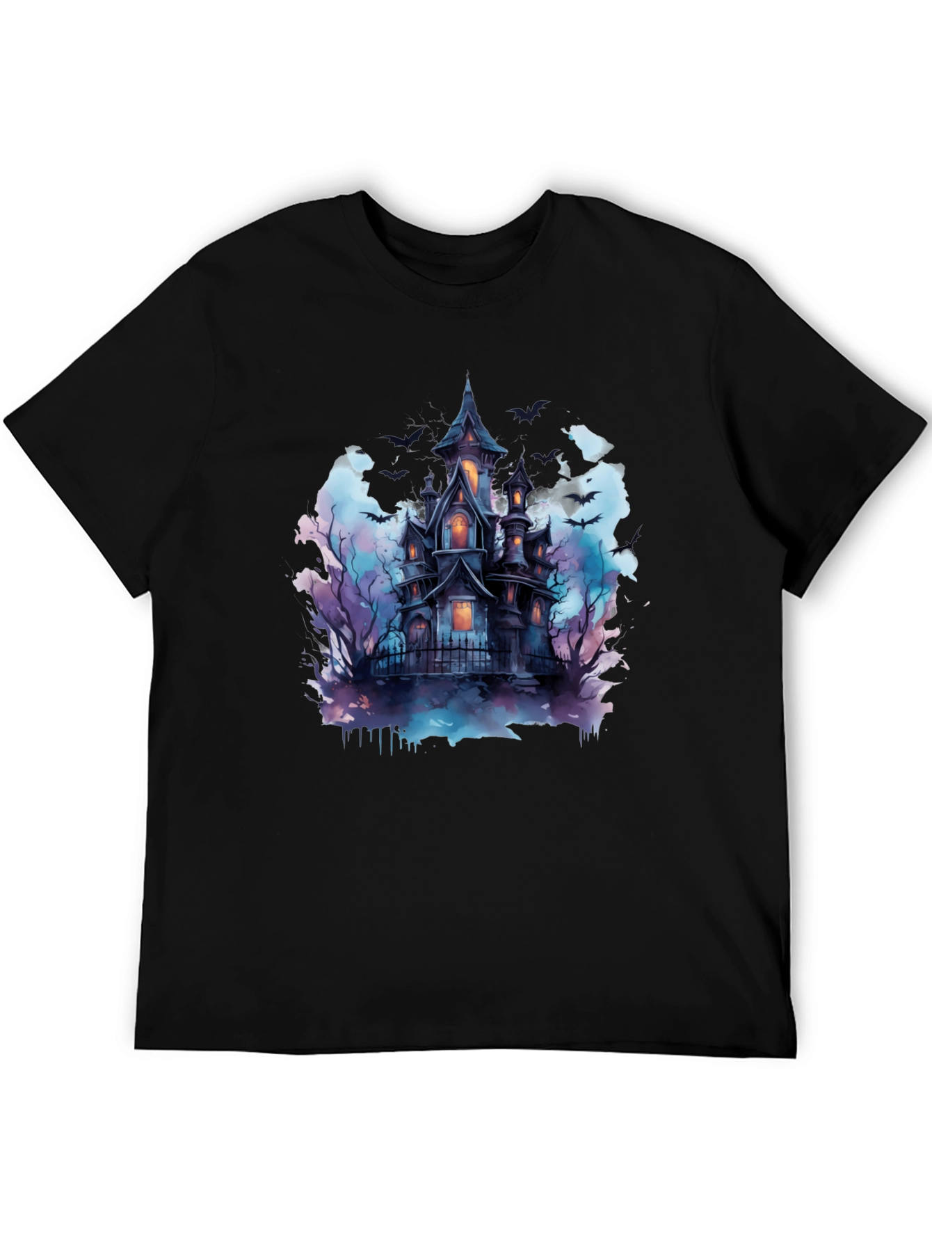 Spooky Haunted House Graphic Tee - Halloween Shirt