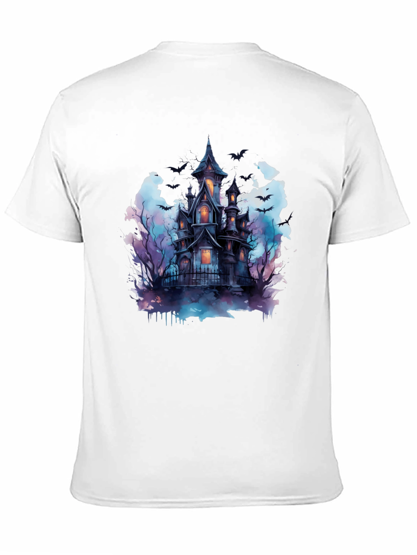 Spooky Haunted House Graphic Tee - Halloween Shirt