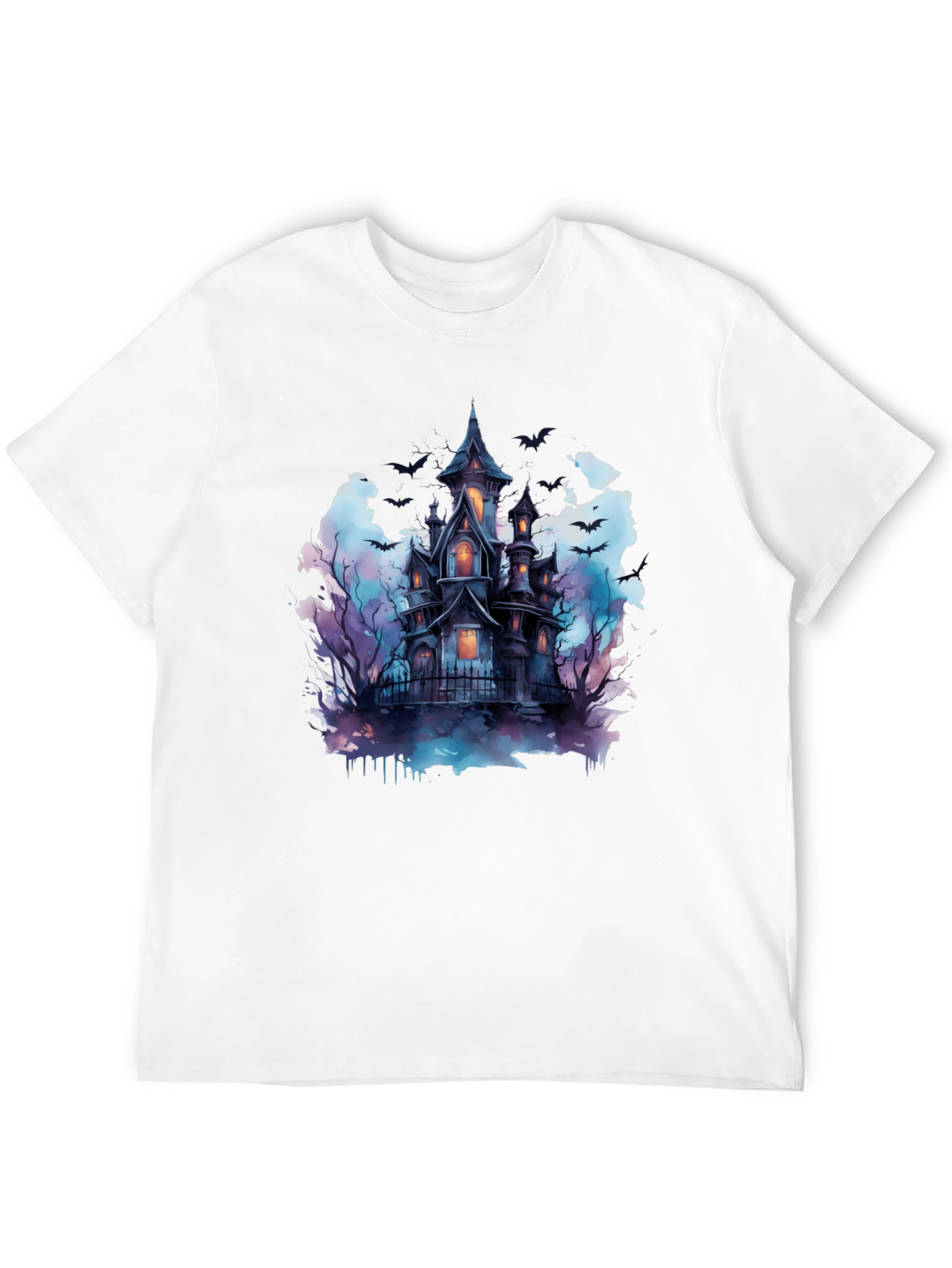 Spooky Haunted House Graphic Tee - Halloween Shirt