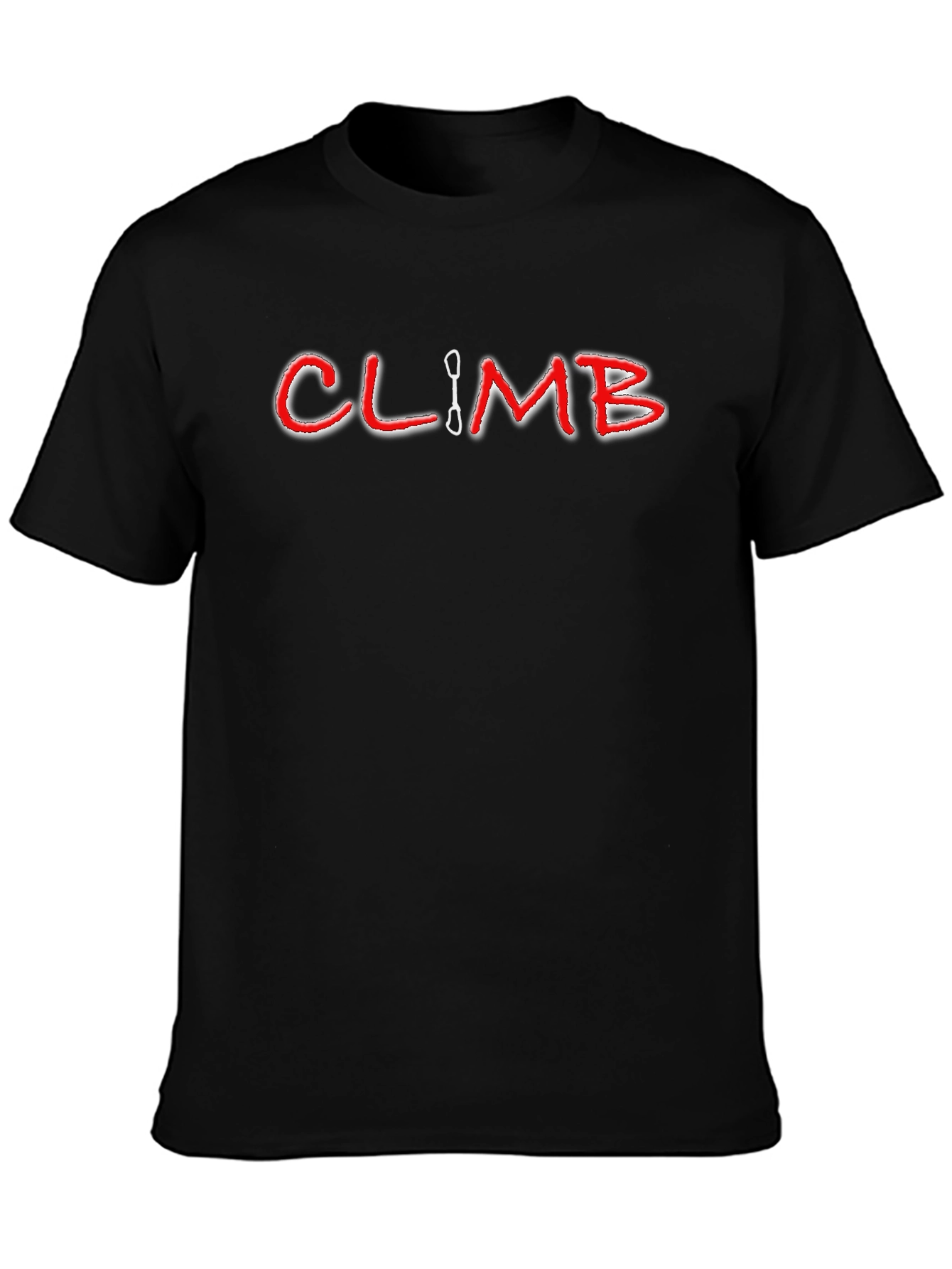 Climb Graphic T-Shirt - Black Crew Neck Tee
