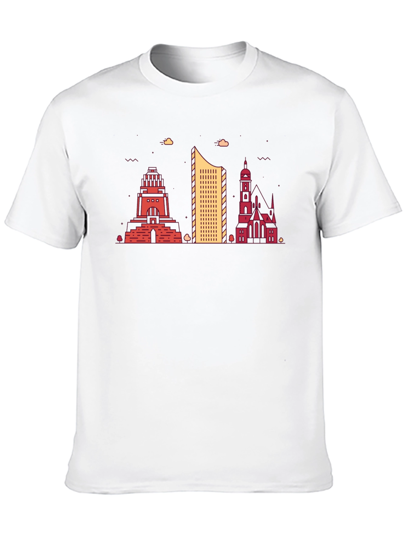 Leipzig Skyline Black T-Shirt