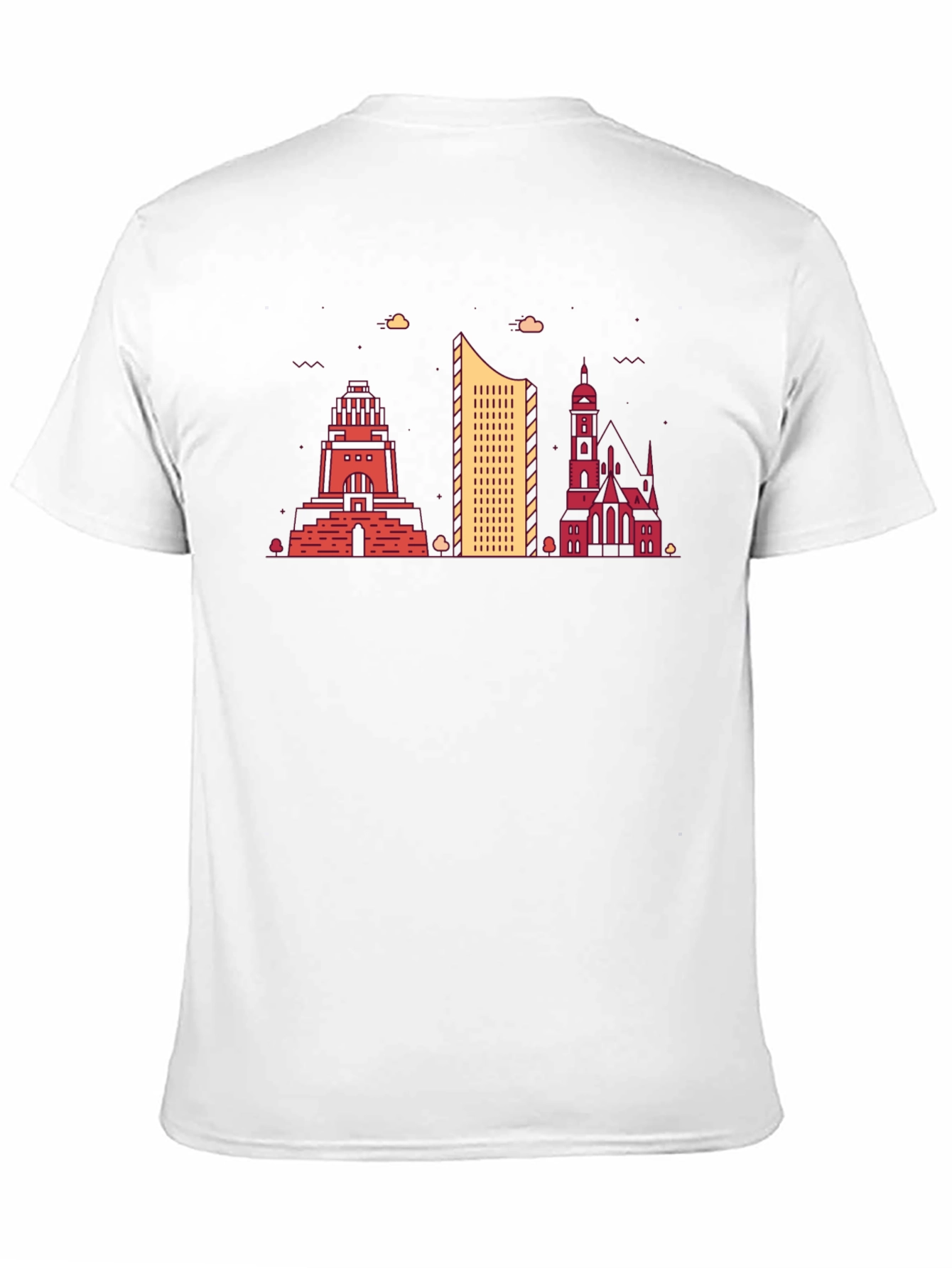 Leipzig Skyline Black T-Shirt