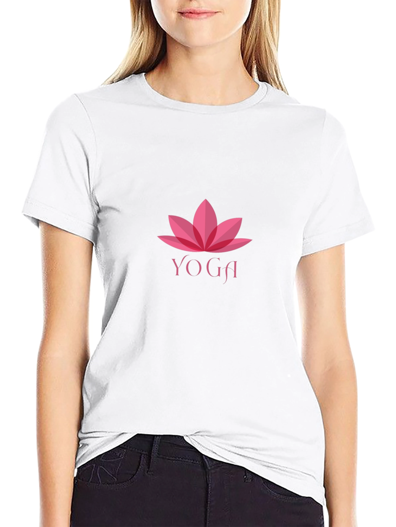 Yoga Lotus Flower Graphic T-Shirt
