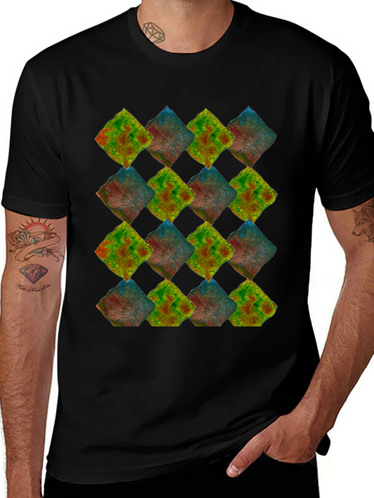 Abstract Mosaic Tee - Unique Graphic Print