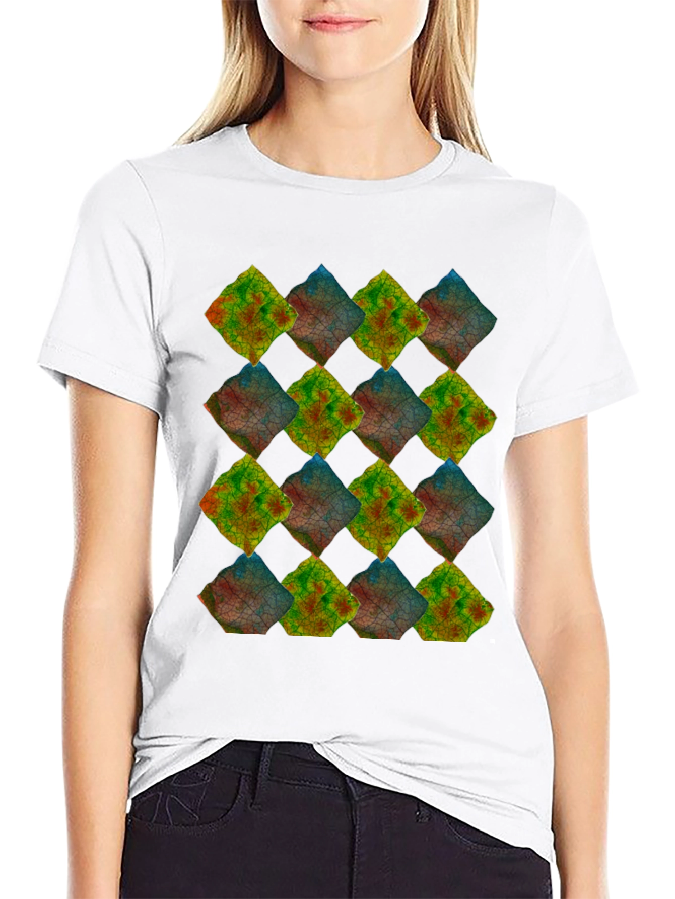 Abstract Mosaic Tee - Unique Graphic Print