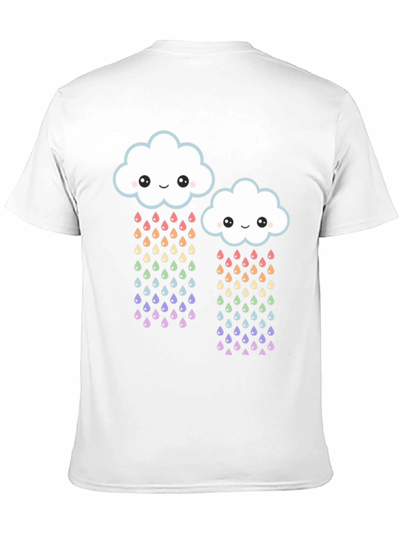 Cute Cloud Rainbow Drops Graphic Tee