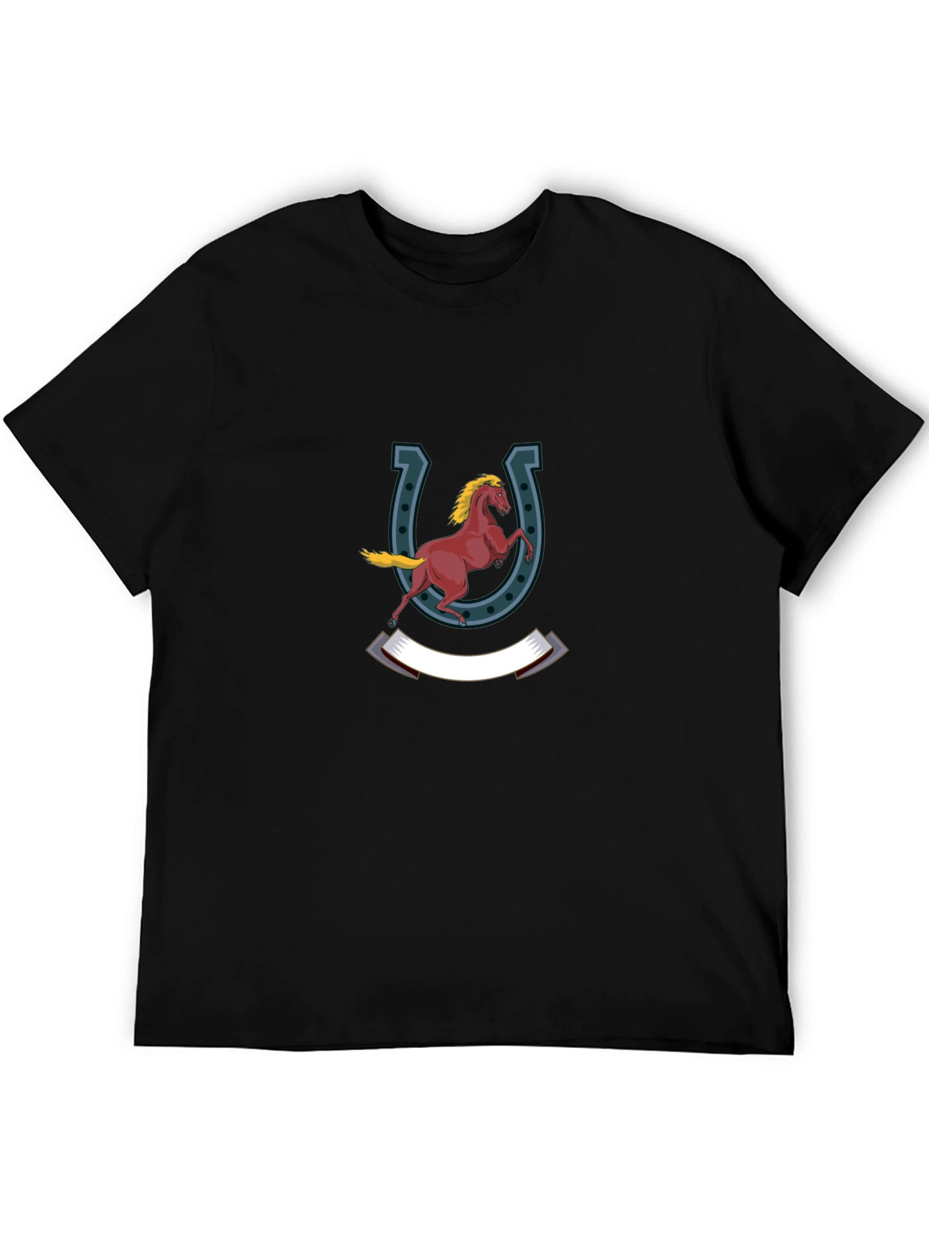 Horse & Horseshoe Graphic Print Tee
