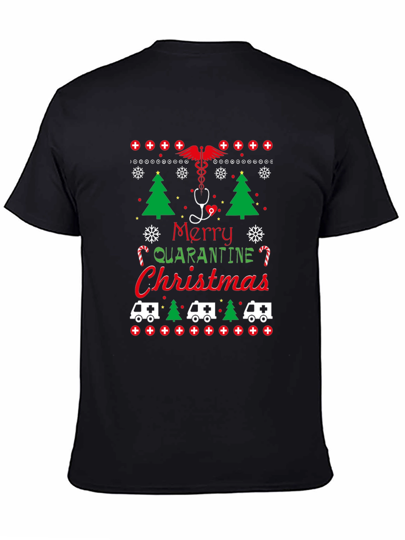Merry Quarantine Christmas Graphic Tee