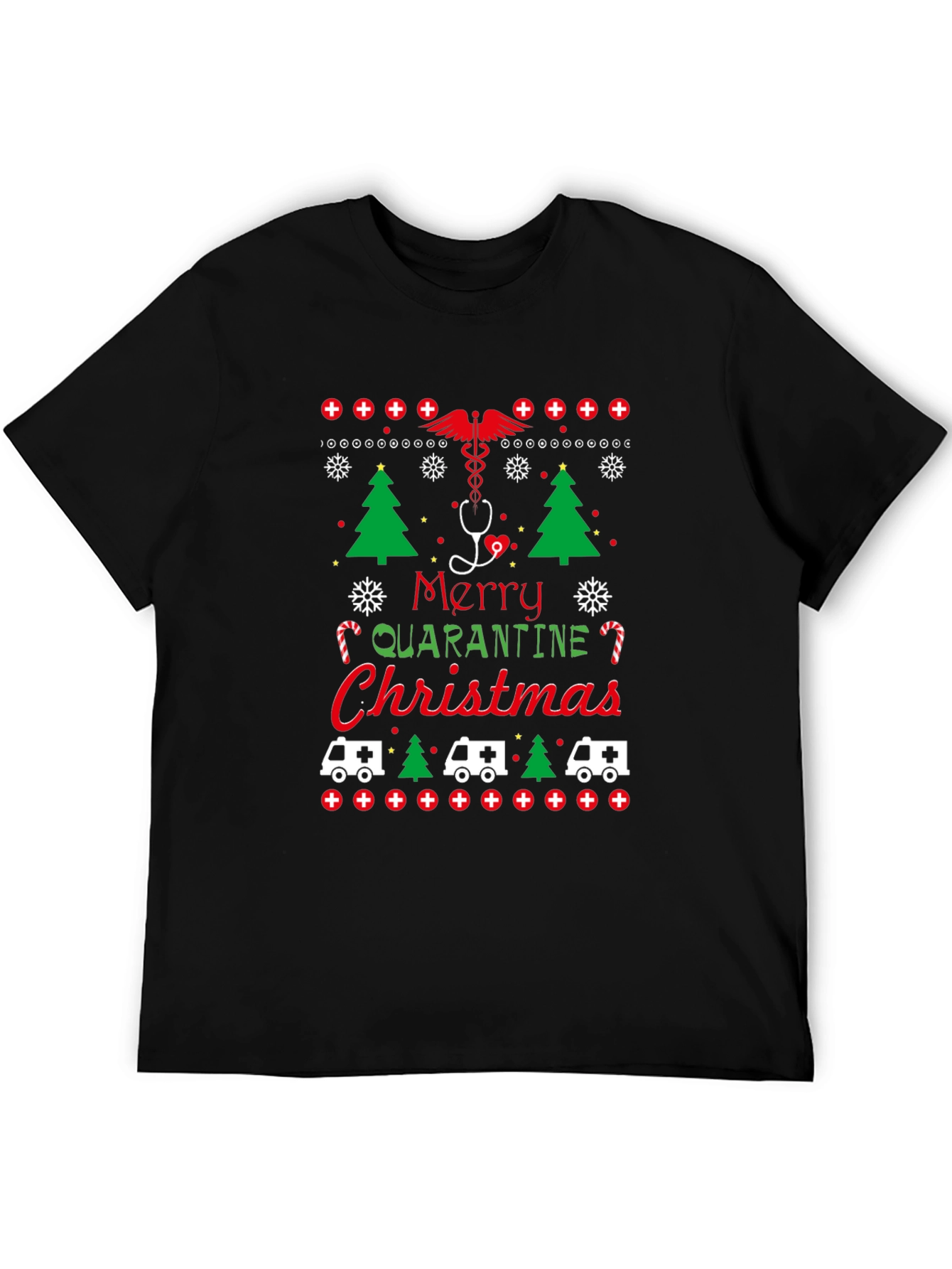 Merry Quarantine Christmas Graphic Tee