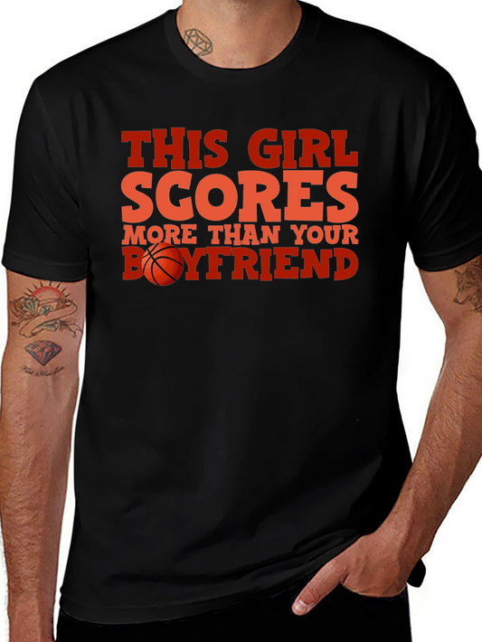 This Girl Scores Basketball Graphic Tee