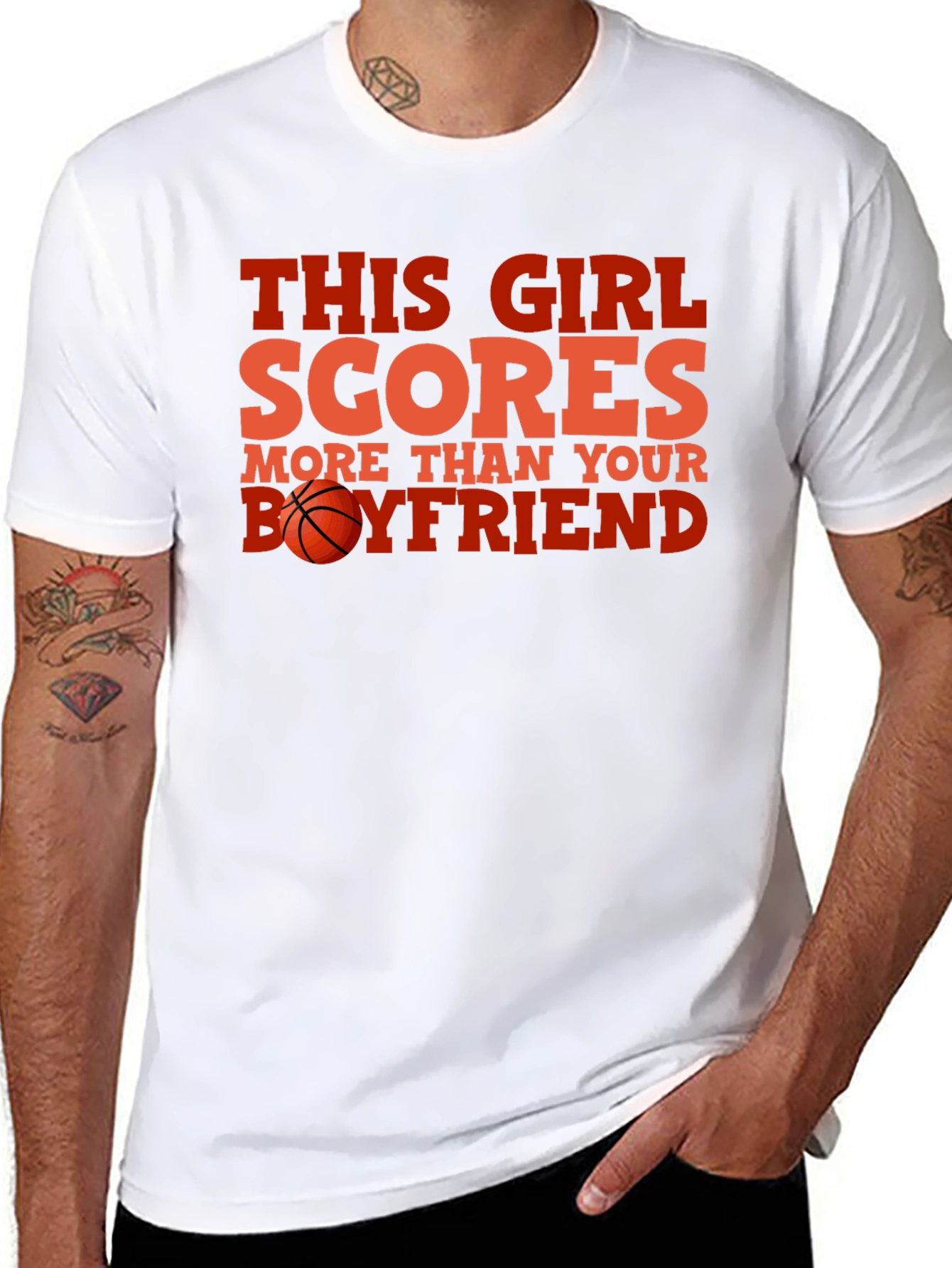 This Girl Scores Basketball Graphic Tee