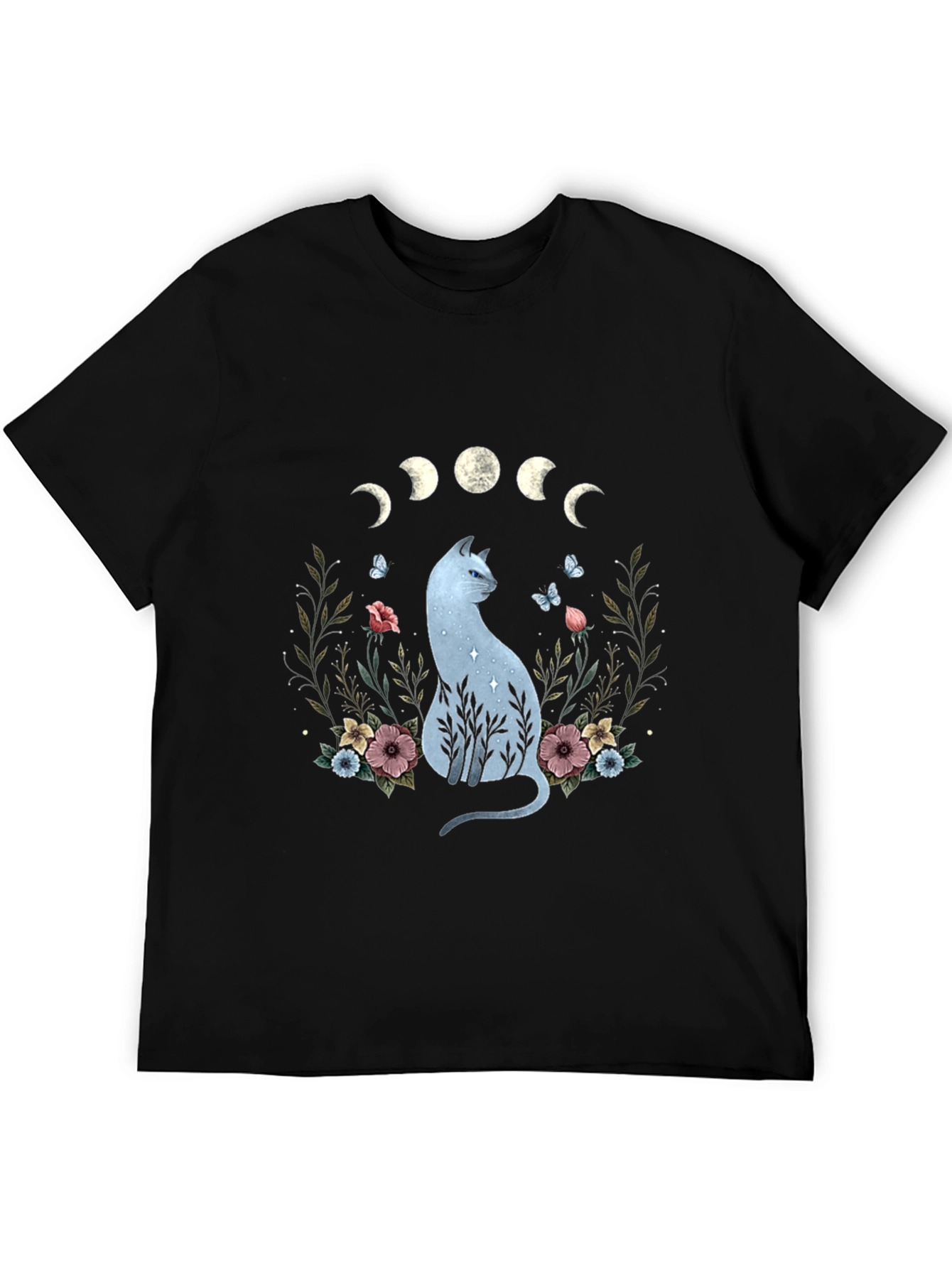 Mystic Cat Moon Phase Graphic Tee