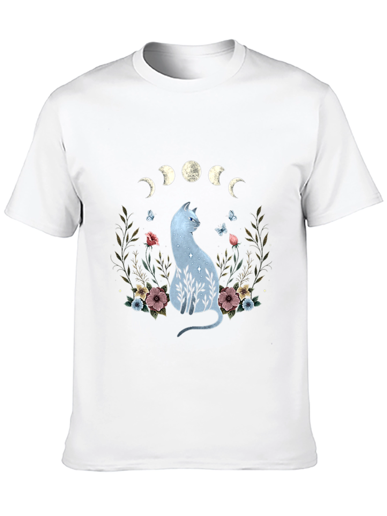 Mystic Cat Moon Phase Graphic Tee