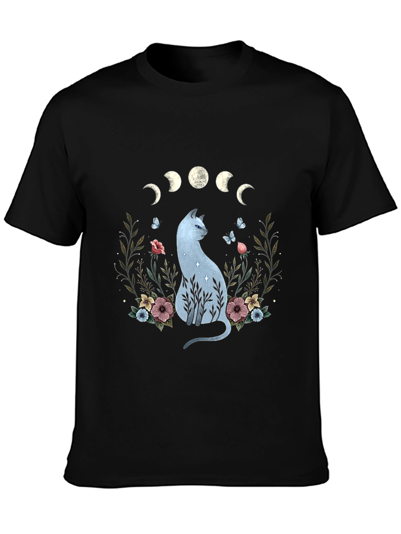 Mystic Cat Moon Phase Graphic Tee