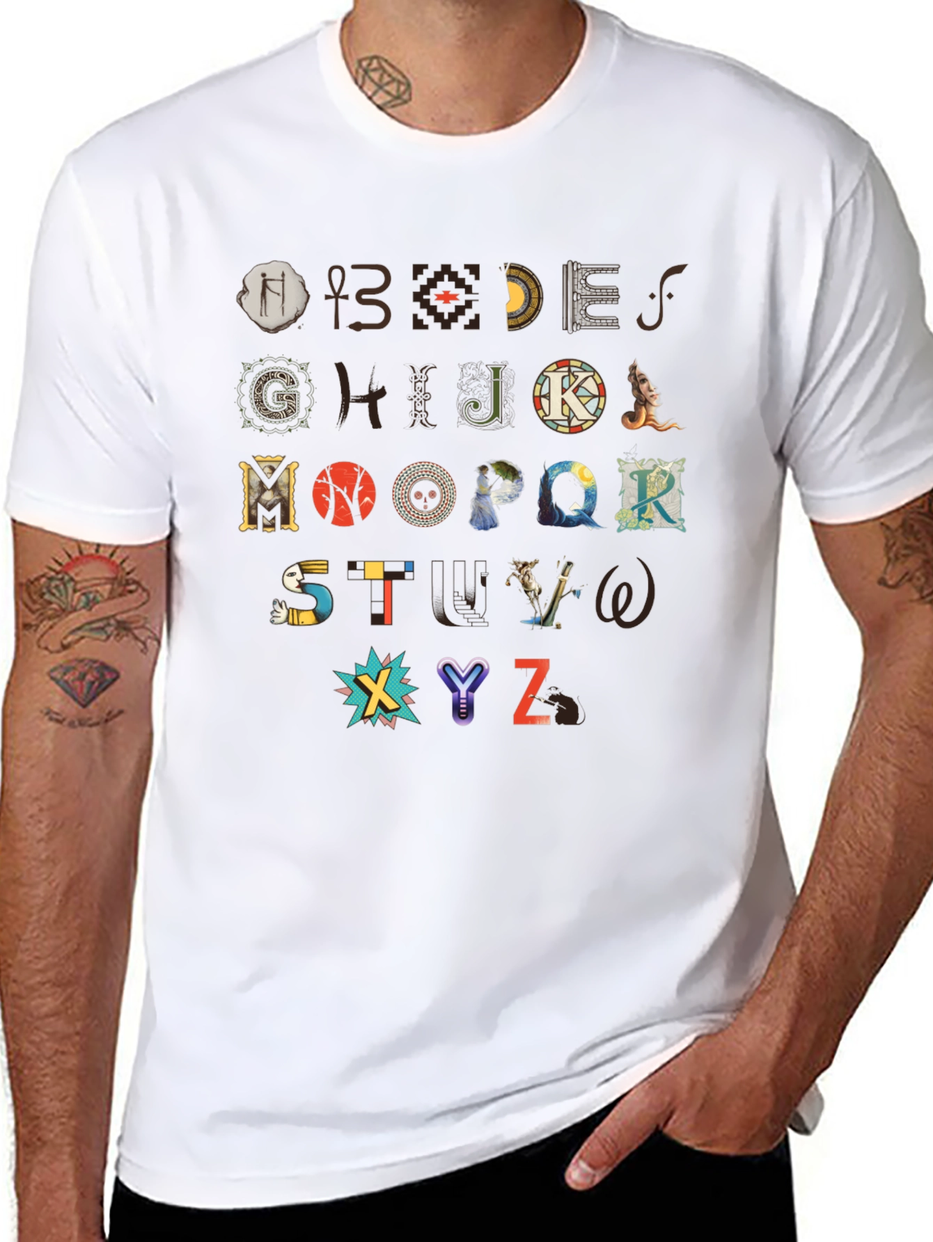 Artistic Alphabet T-Shirt