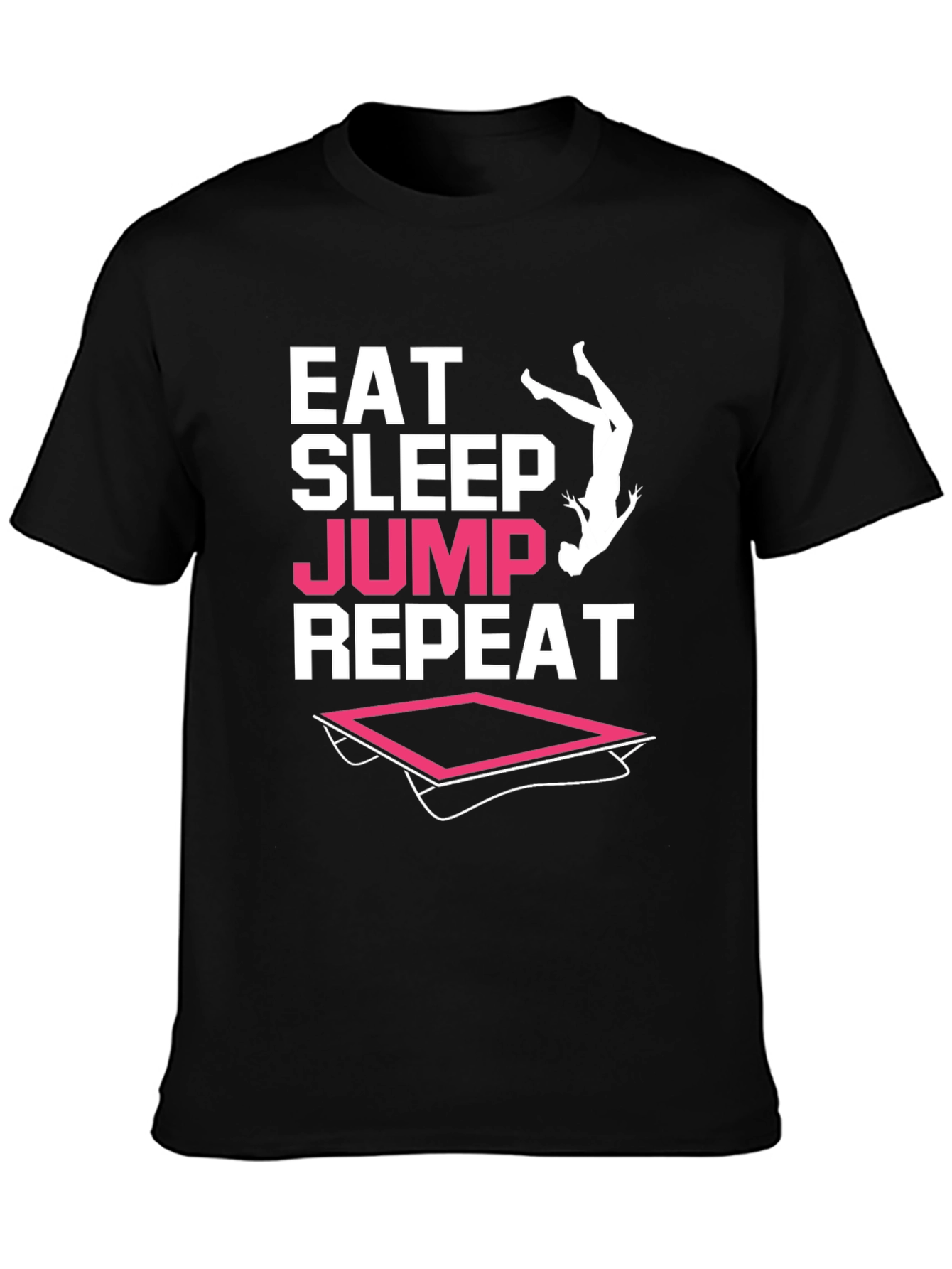 Eat Sleep Jump Repeat Black T-Shirt