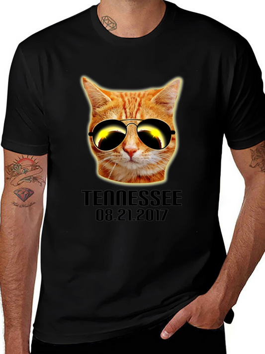 Tennessee Solar Eclipse Cat T-Shirt - August 21 2017