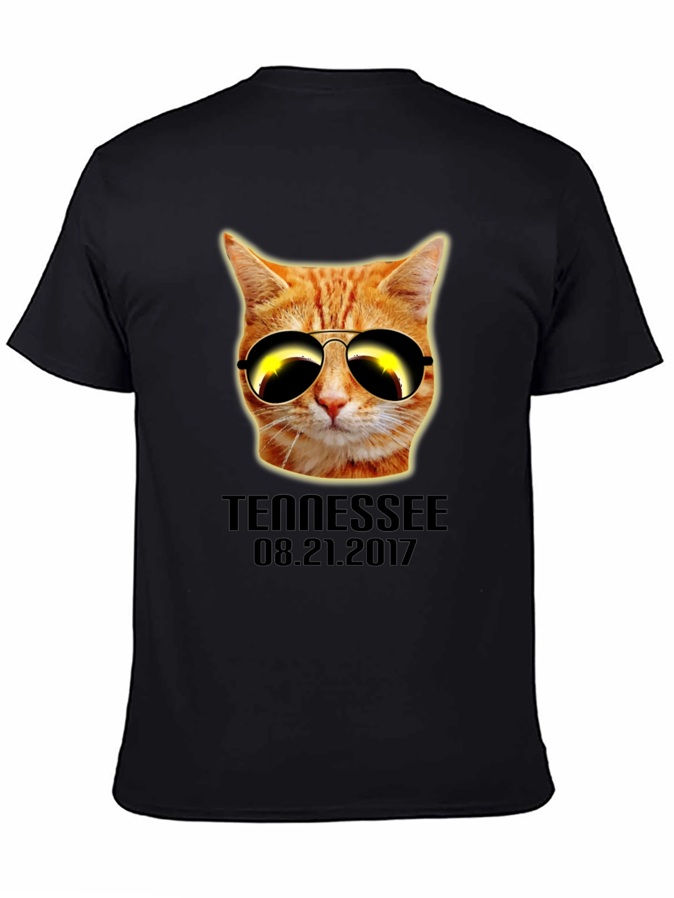 Tennessee Solar Eclipse Cat T-Shirt - August 21 2017
