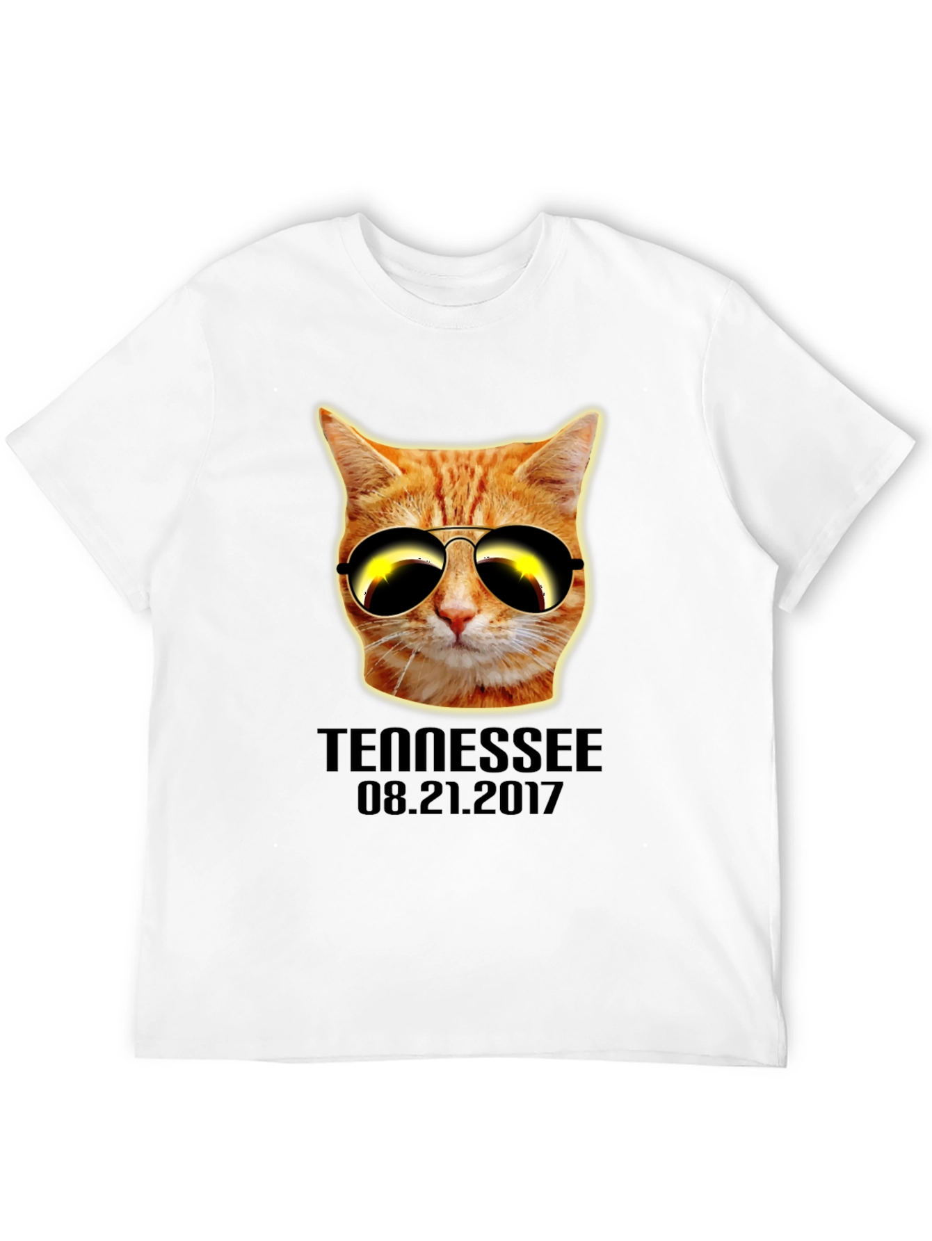 Tennessee Solar Eclipse Cat T-Shirt - August 21 2017