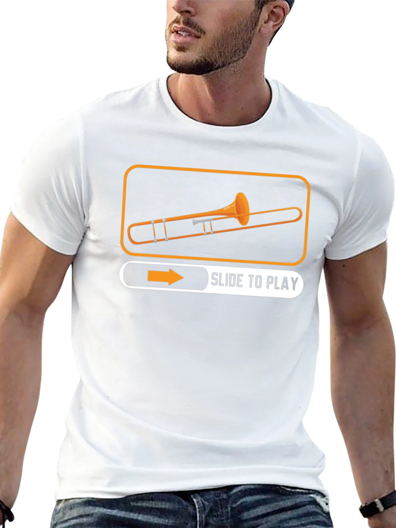 Slide to Play Trombone Graphic Tee - Black