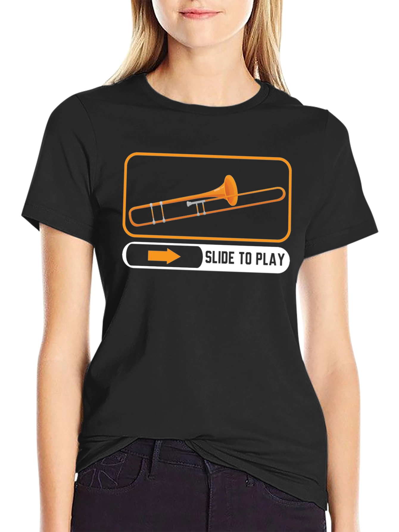 Slide to Play Trombone Graphic Tee - Black