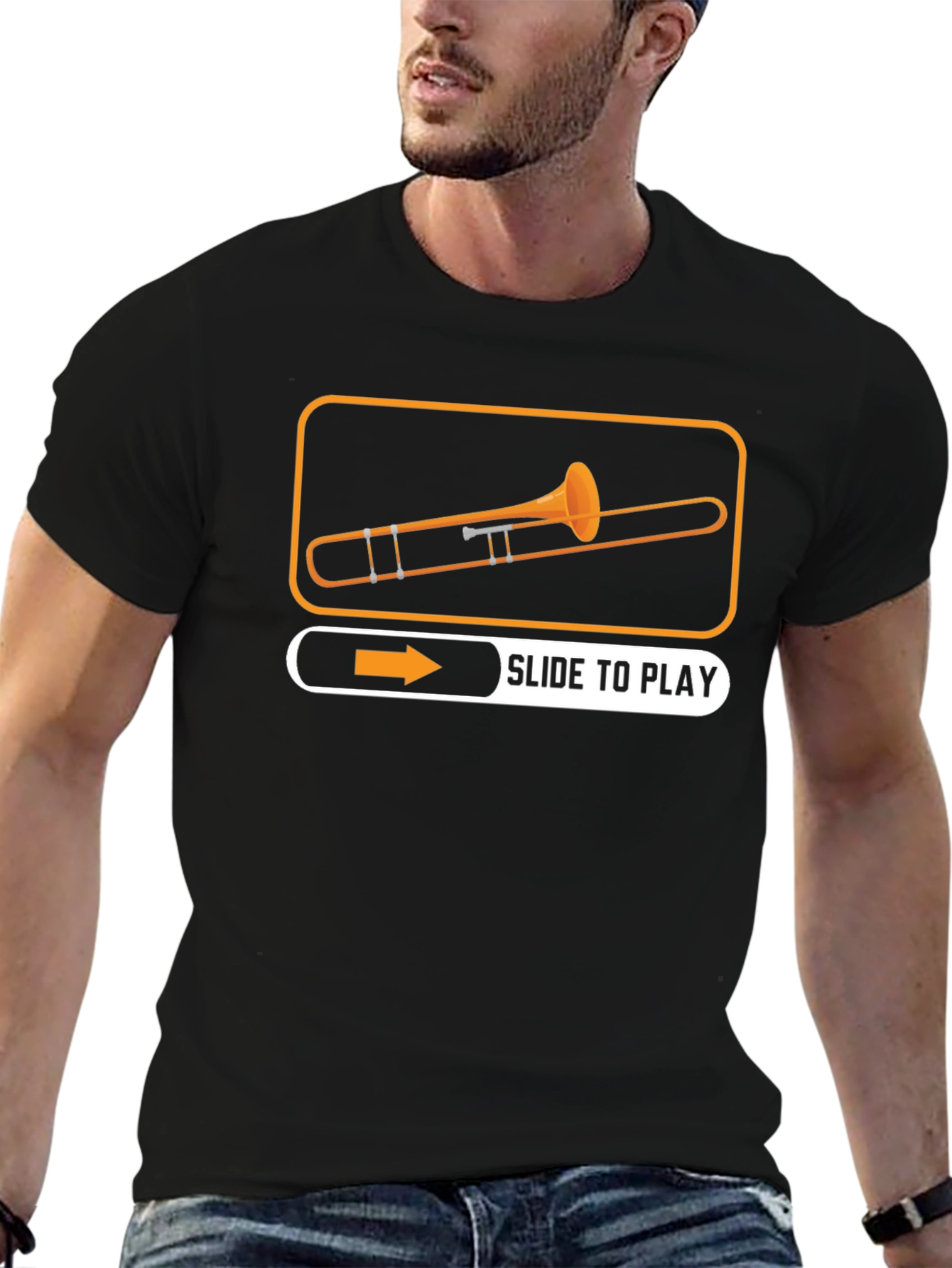 Slide to Play Trombone Graphic Tee - Black