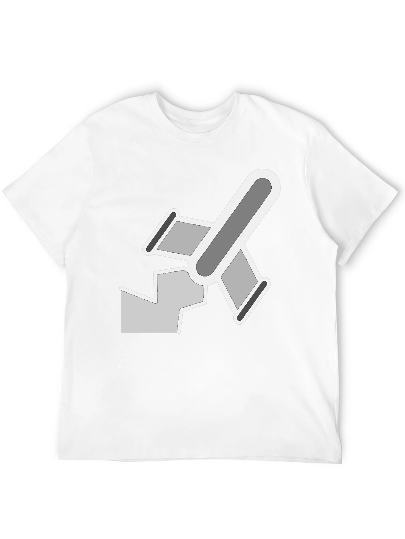 Abstract Geometric Graphic Print Mens Black T-Shirt