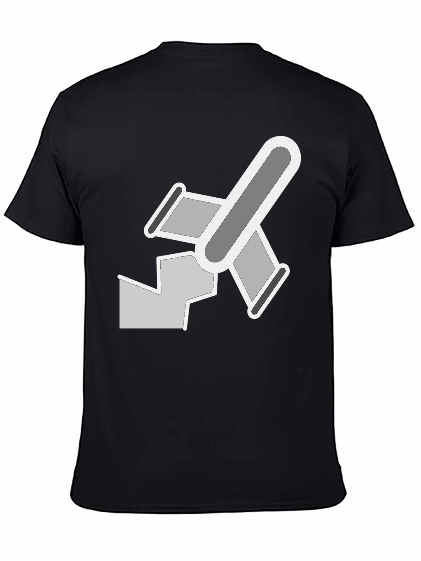 Abstract Geometric Graphic Print Mens Black T-Shirt