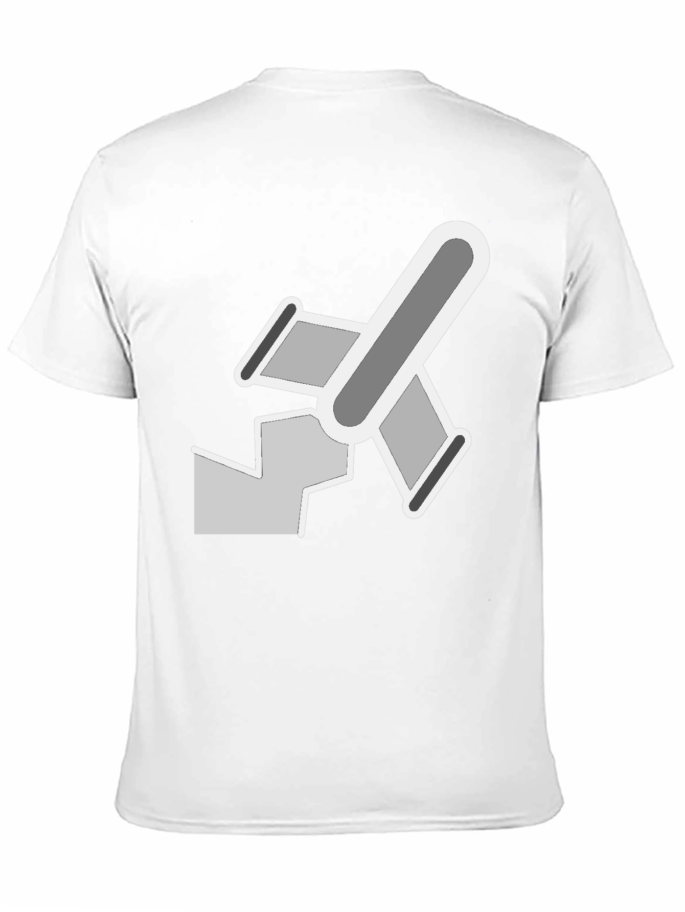 Abstract Geometric Graphic Print Mens Black T-Shirt