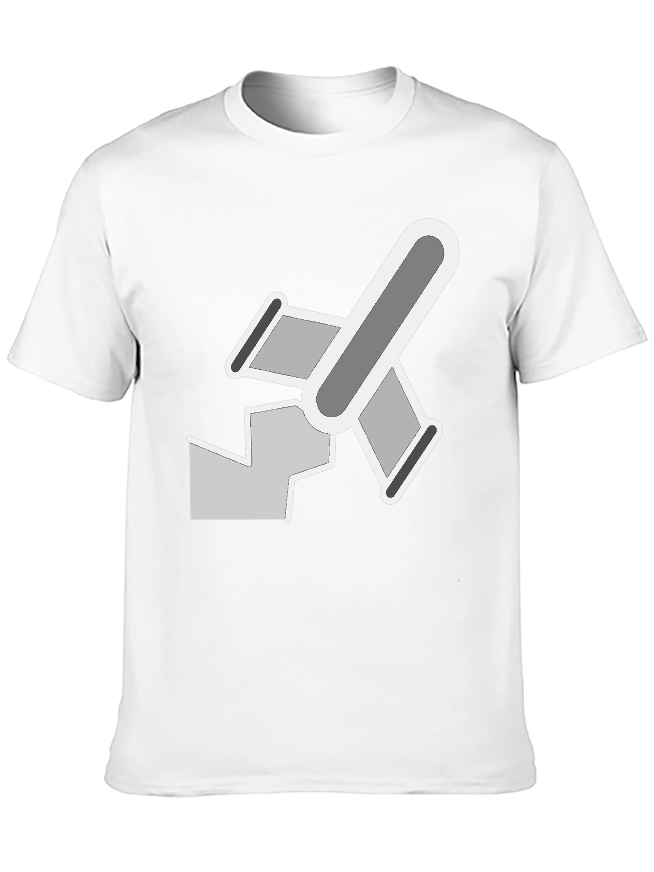 Abstract Geometric Graphic Print Mens Black T-Shirt