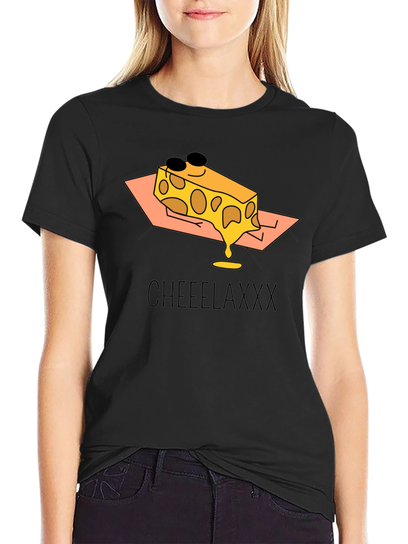 Cheeelaxxx Graphic T-Shirt - Cool Cheese Design
