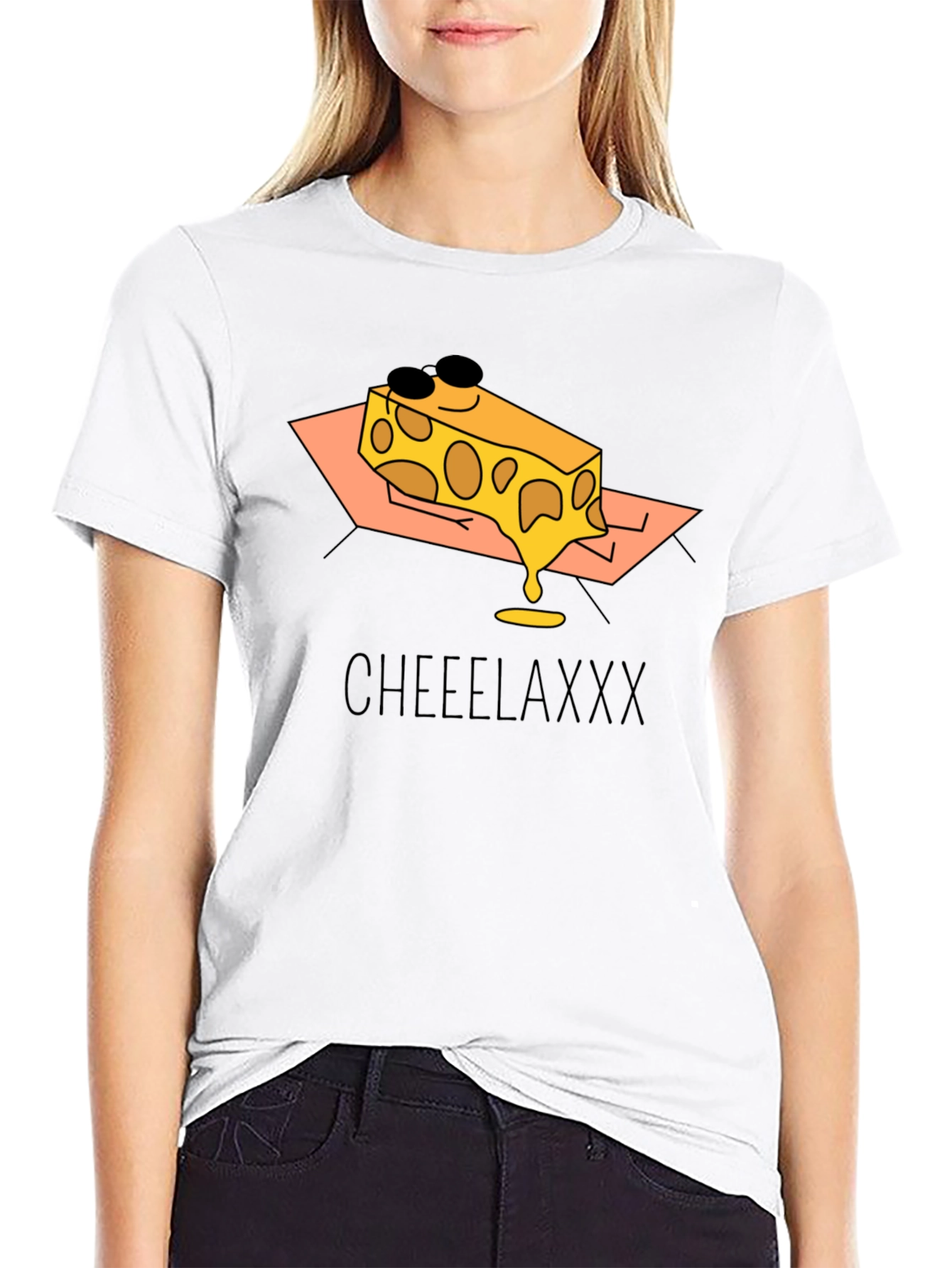 Cheeelaxxx Graphic T-Shirt - Cool Cheese Design