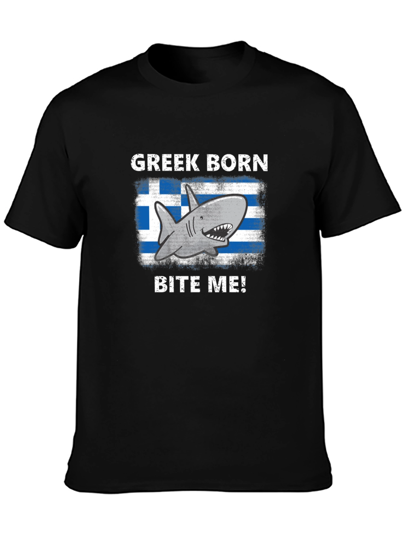 Greek Born Shark Bite Me! T-Shirt