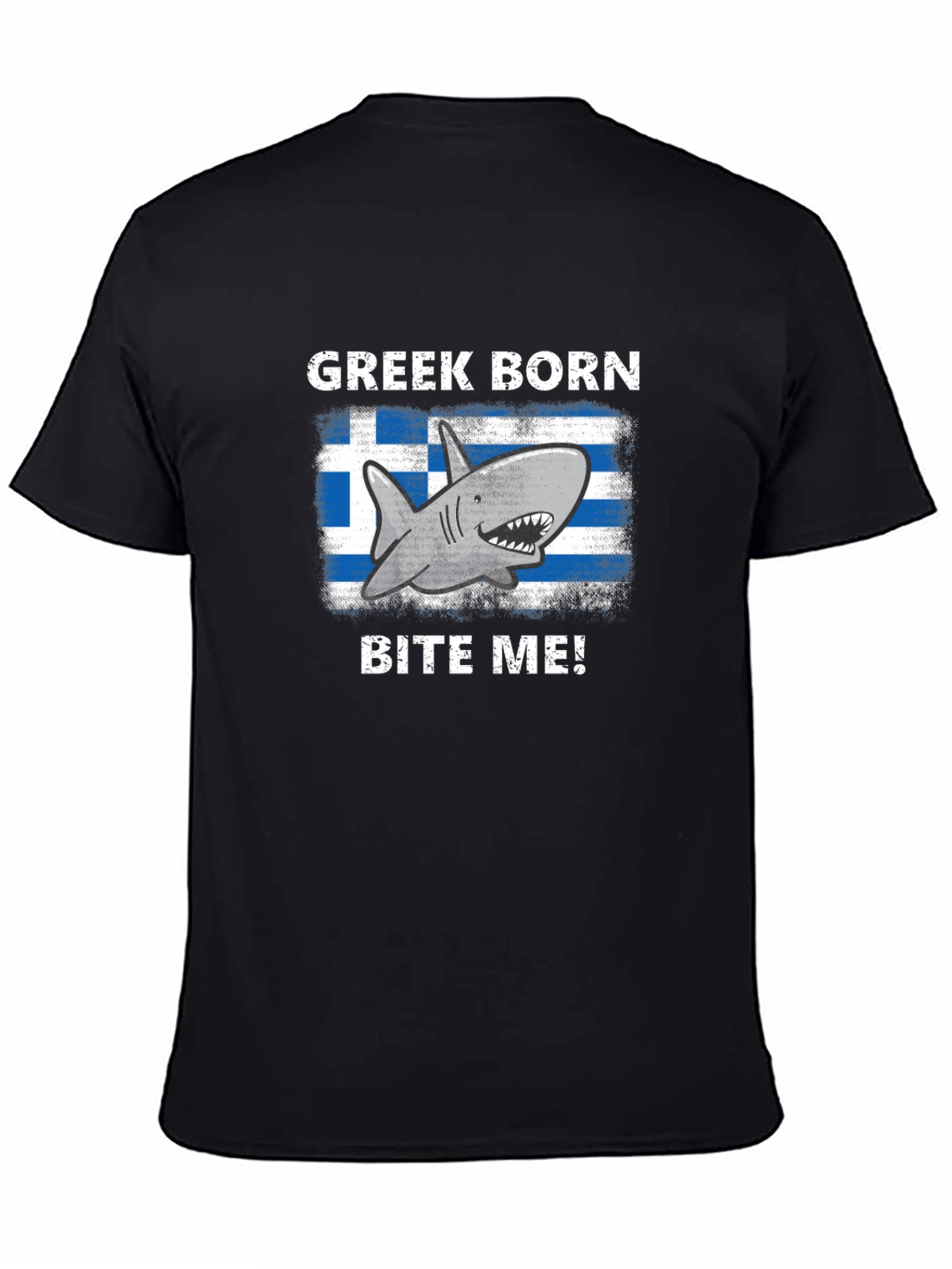 Greek Born Shark Bite Me! T-Shirt