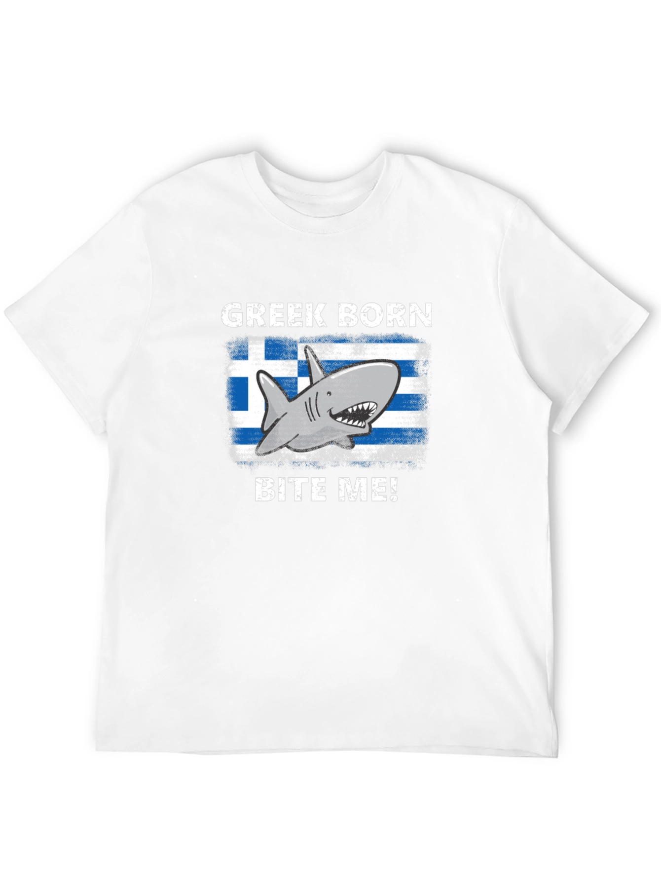Greek Born Shark Bite Me! T-Shirt