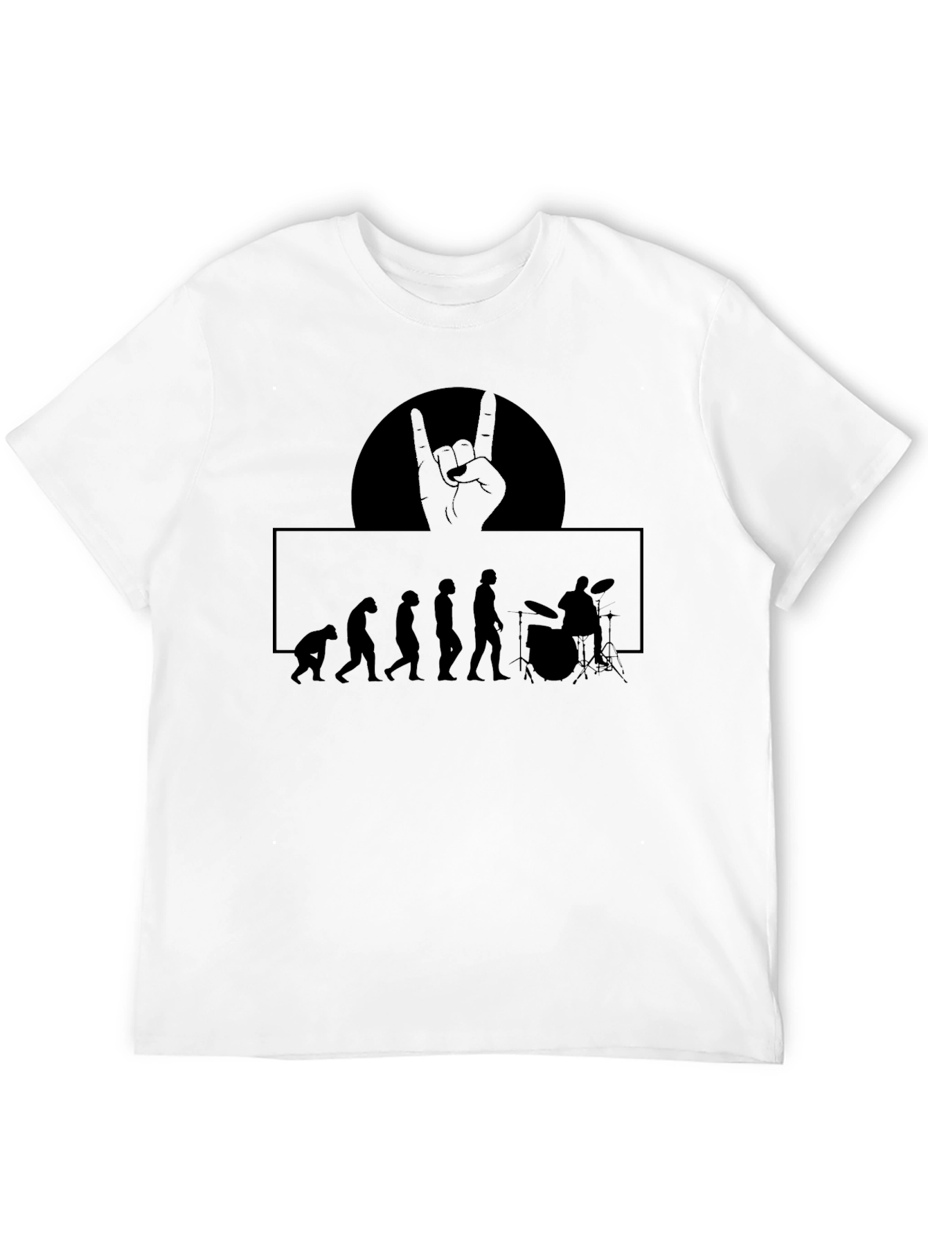 Evolution of Rock Drummer Mens Graphic T-Shirt